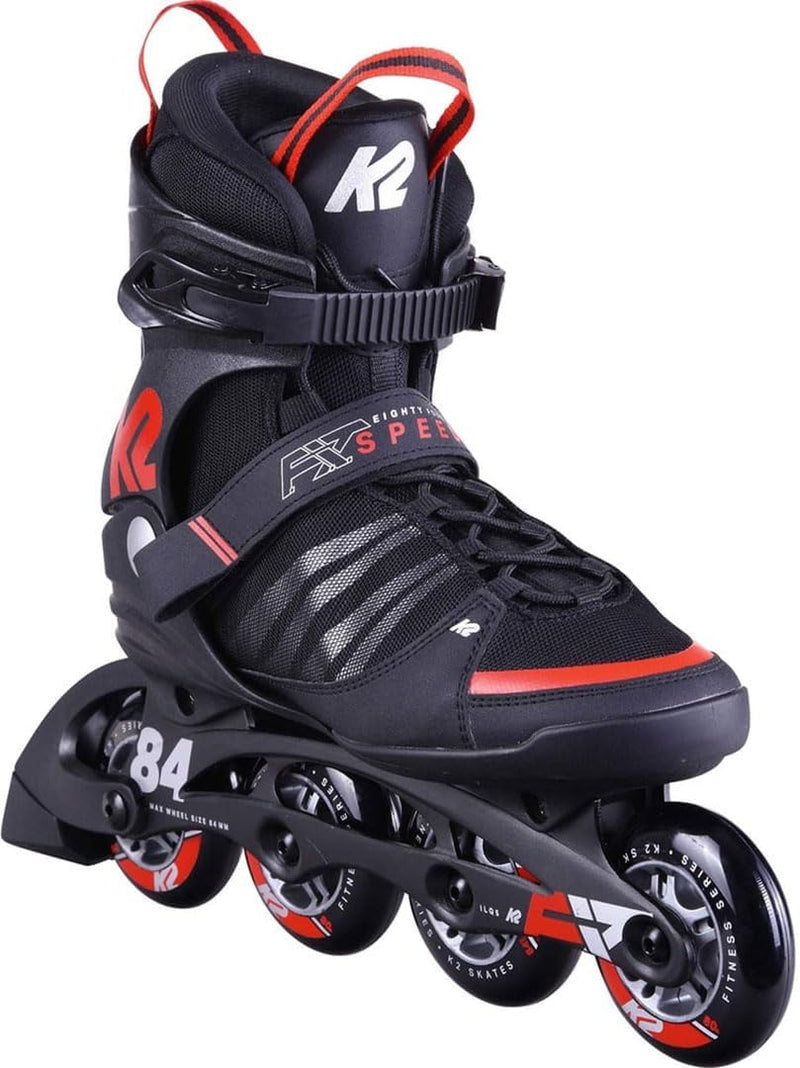 K2 Skates Herren Inline Skate F.I.T. 84 Speed Alu - black - red - 30D0260 46 EU, 46 EU