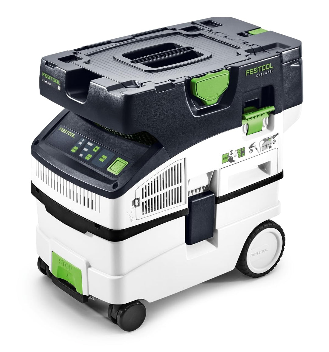 Festool Akku-Absaugmobil CTMC MIDI I-Basic CLEANTEC (mit Hauptfilter, SELFCLEAN Filtersack, Saugschl
