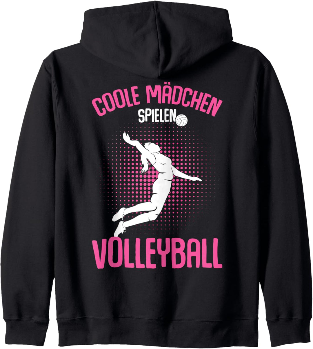 Coole Mädchen spielen Volleyball Volleyballerin Kapuzenjacke