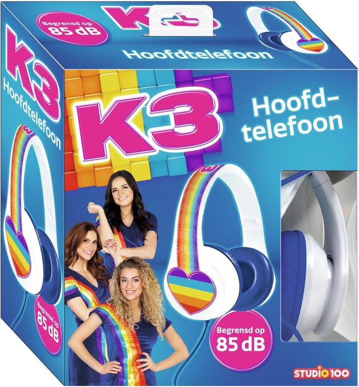 K3 MEK3B2000490 Kopfhörer - Kopfhörer Rainbow - begrenzt auf 85 dB,Weiss