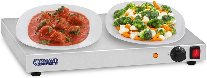 Royal Catering - Warmhalteplate Heizplatte Speisenwärmer (250 W, Edelstahl, Breite 50 cm)