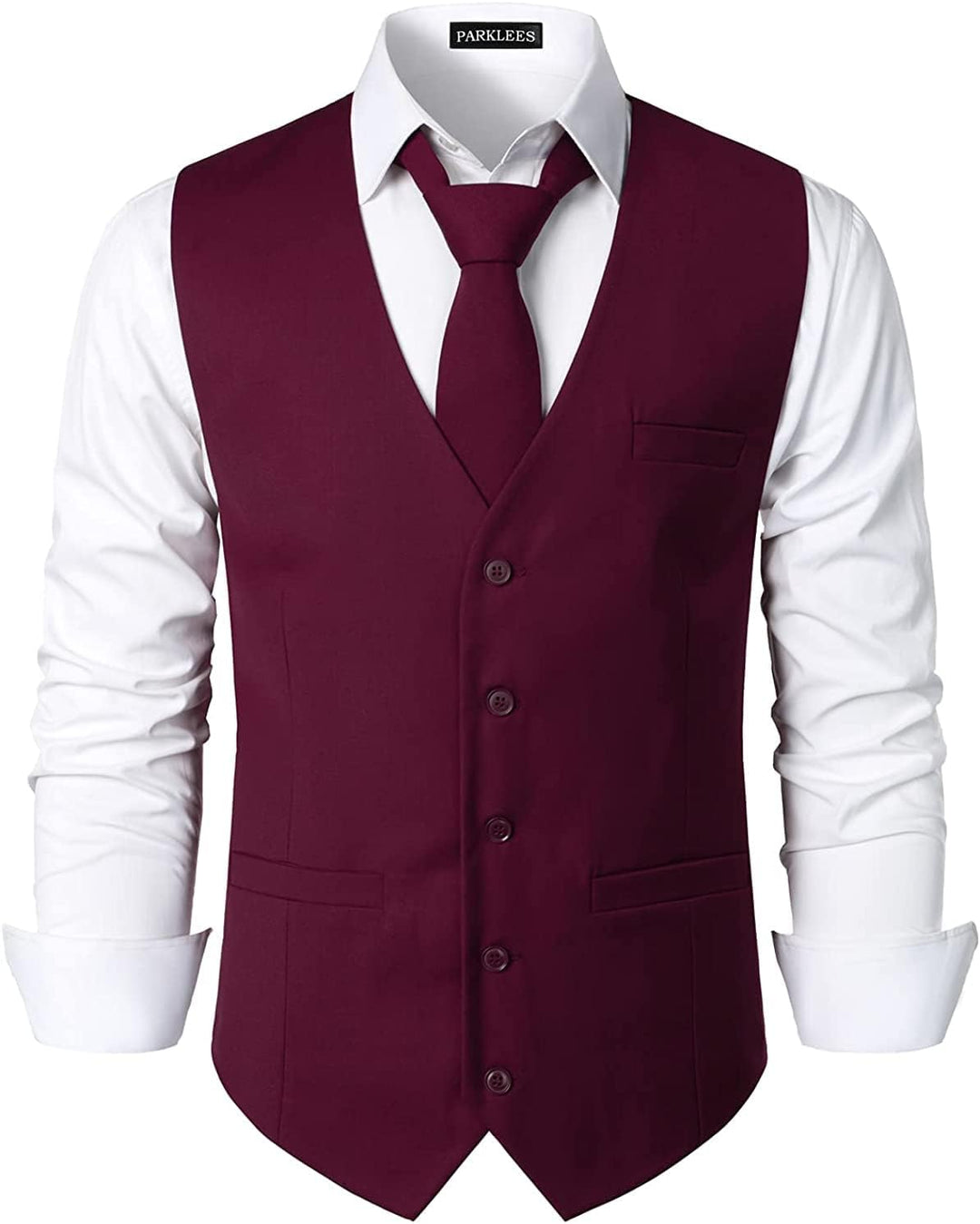 PARKLEES Herren Hipster Urban Design Business Formale Weste Slim Fit Anzug Smoking Kleid Weste XXL w