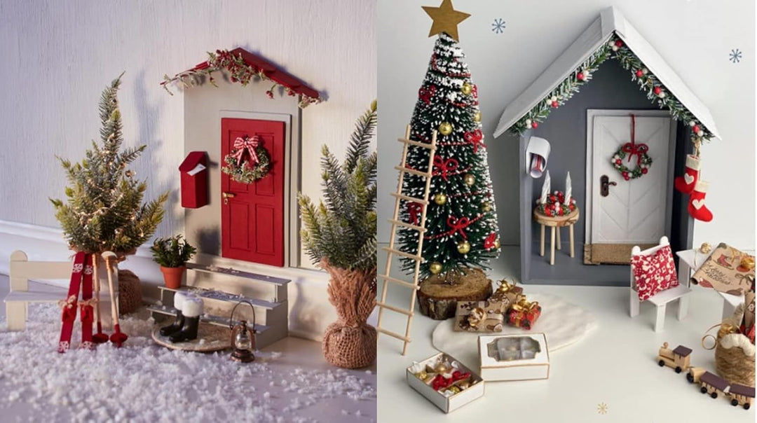Weihnachtliche Wichteltüren. Süsse Bastelprojekte für zauberhaften Wichtel-Weihnachtsspass.: Mit gro
