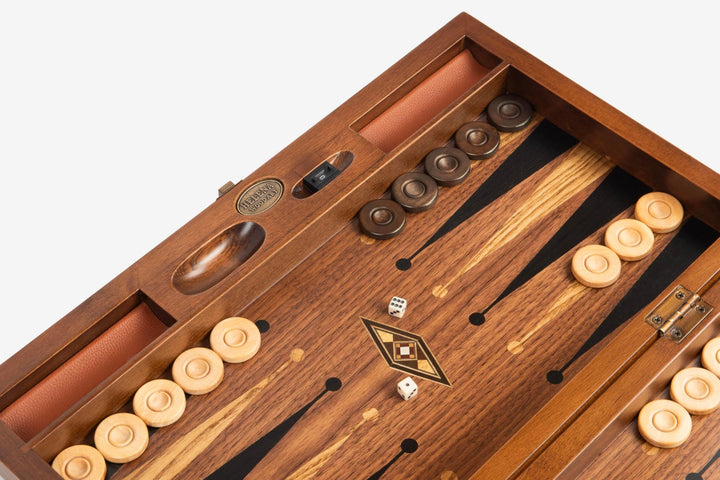 Helena Wood Art, Handgefertigtes Hochwertiges Backgammon Spiel aus Holz, Tavla, 100% Holz, Deluxe Ed