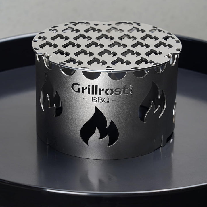 Grillrost.com Das Original Edelstahl Wokaufsatz | Krone für alle Feuerplatten mit 20cm Feuerloch mit