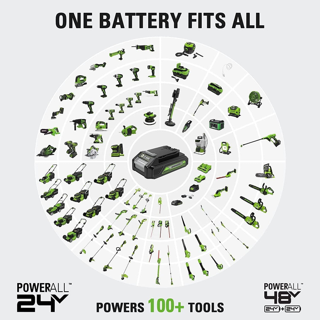 Greenworks 24 V Akku-Bohrschrauber, 35 Nm, Bürstenloser Motor, 18 Stufen Drehmomentstufen, 13 mm-Boh