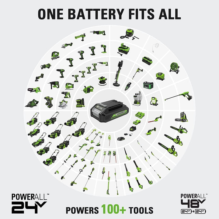 Greenworks 24 V Akku-Bohrschrauber, 35 Nm, Bürstenloser Motor, 18 Stufen Drehmomentstufen, 13 mm-Boh