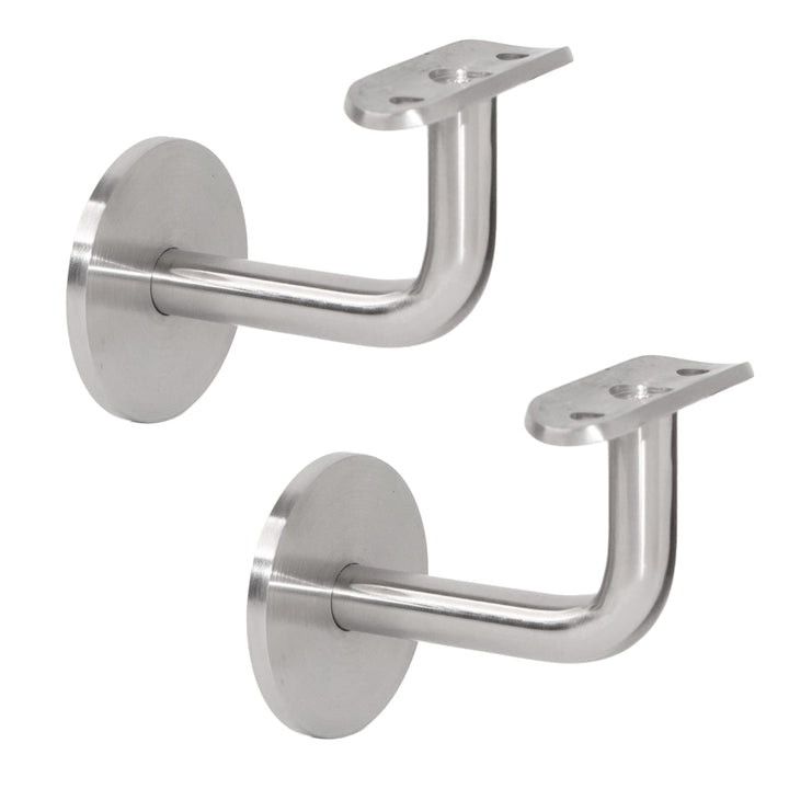 PRIOstahl Handlaufhalter Handlauf Wandhalter Handlaufstütze - 2 x Handlaufträger an Rundrohr Ø 42,4