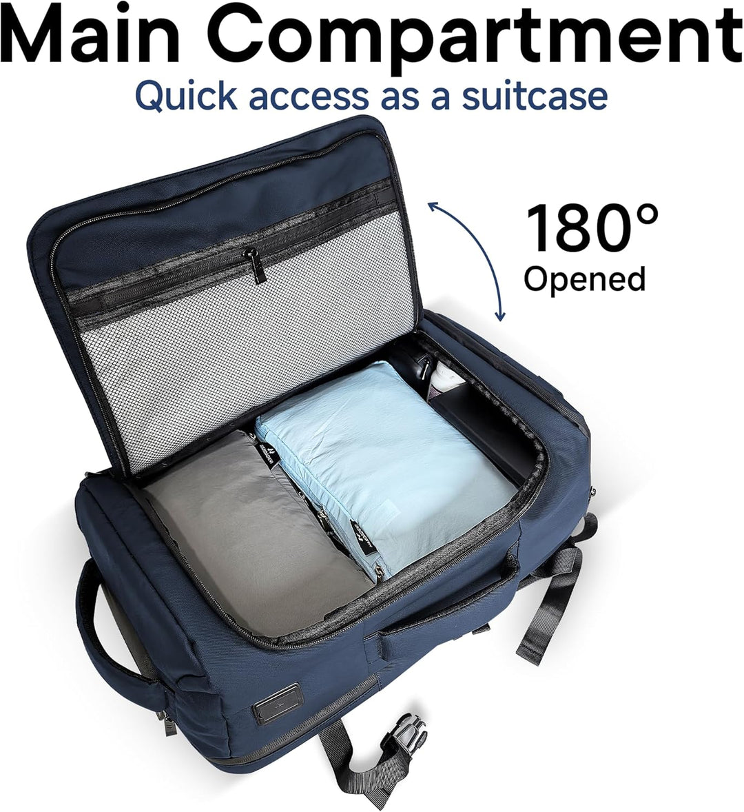 NANDADEVI Rucksack Herren, 40l, grosser, robuster, wasserabweisender Wanderrucksack mit Trocken- und