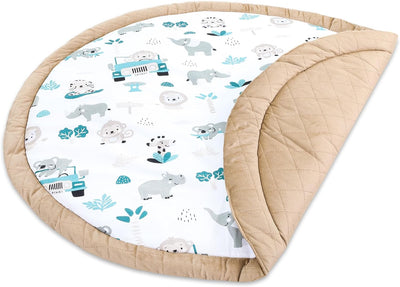 Bodenkissen Kinder 100 cm - Kuschelecke Kinderzimmer Boden Matratze Rund Krabbeldecke für Baby Gepol