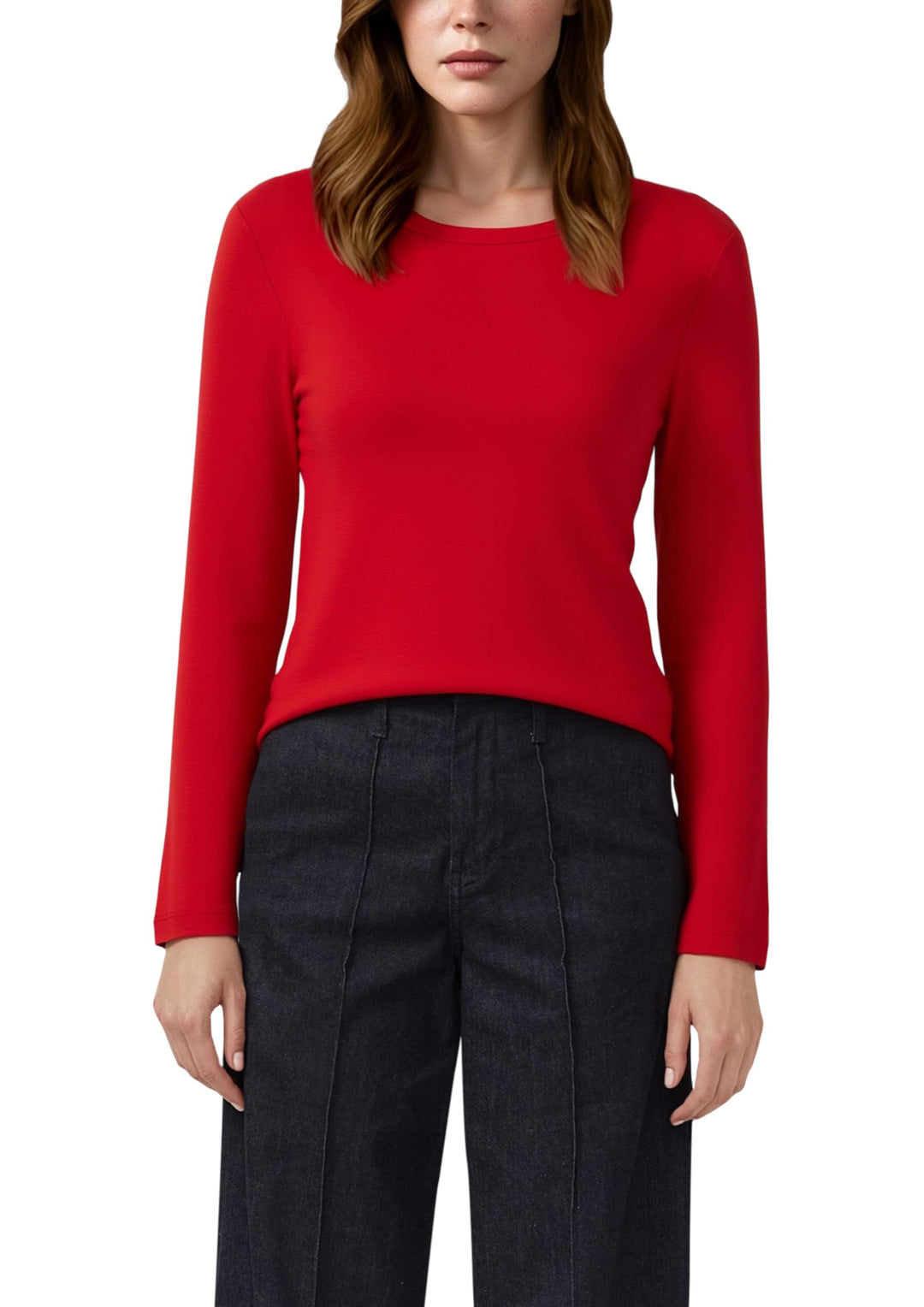 s.Oliver Damen 2172314 T-Shirt Langarm 36 Rot, 36 Rot