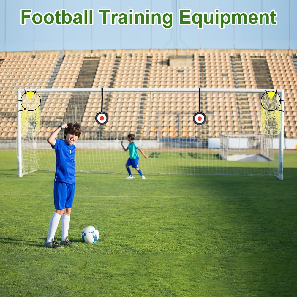 2 Stück Fussballtor Zielnetz Con 2 Objetivo Colgante, Fussball Ziel, Tasche Ecke Schiessen Ziele, Fu