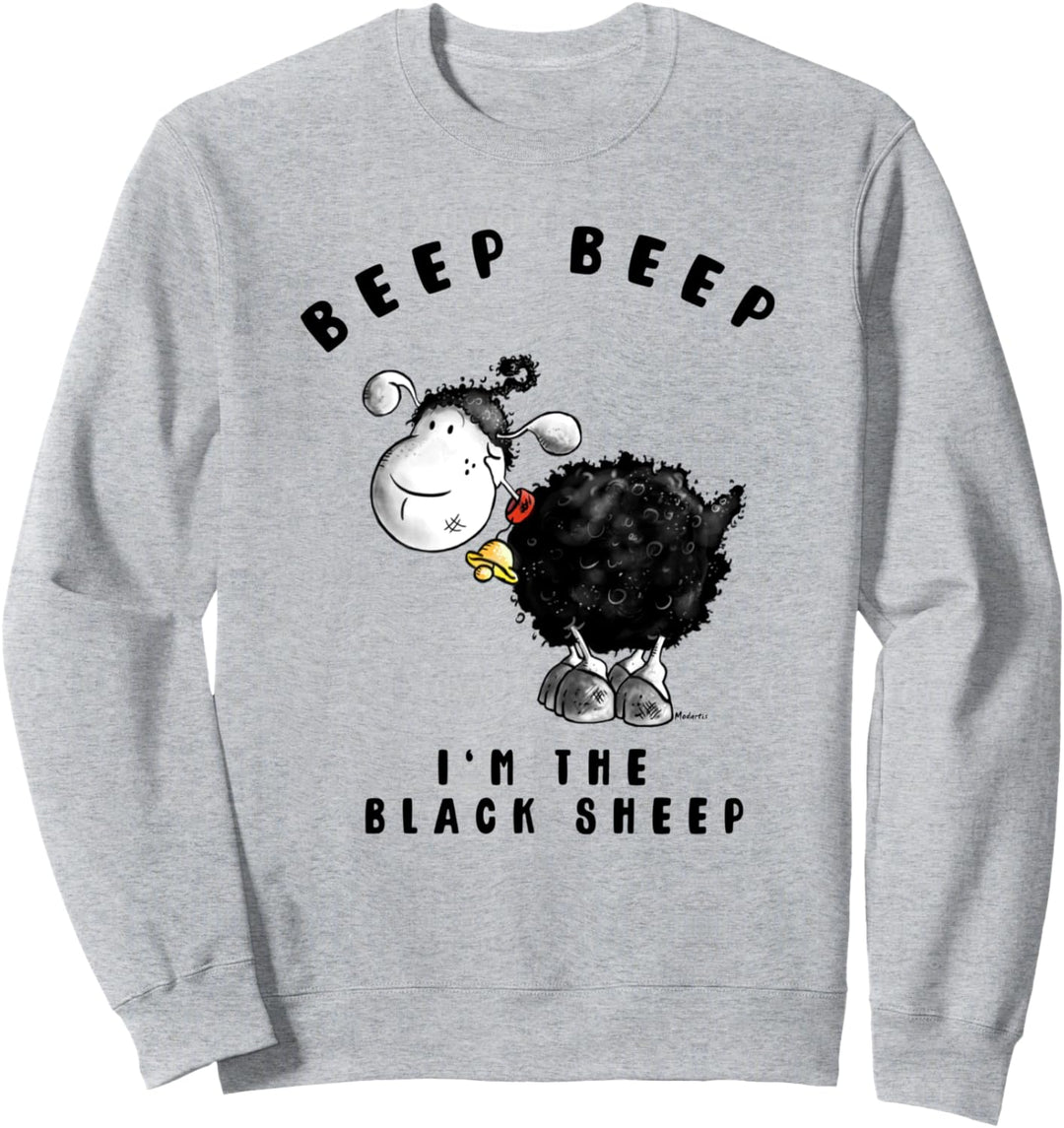 Black Sheep Spruch I Schwarzes Schaf Fun Comic Sweatshirt