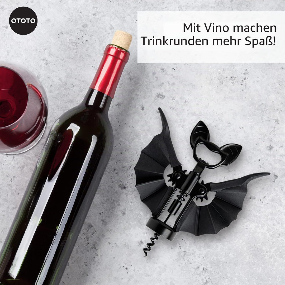 OTOTO 2-in-1 Korkenzieher, Goth Halloween Wein Geschenke, Gothic Küchenhelfer, Flaschenöffner Lustig