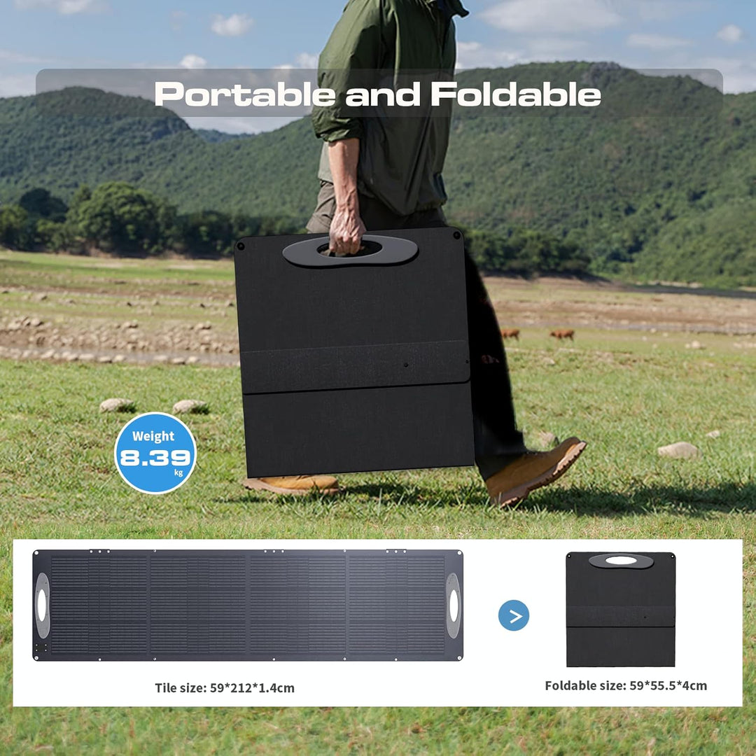 VDL Solarpanel Faltbar, 200W Solarmodul mit Monokristalline Solarzelle für Powerstation, 20V Photovo