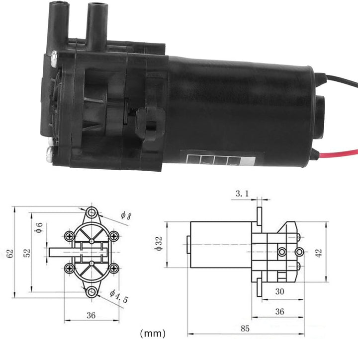 Hilitand ZC-A250 Zahnradpumpe korrosionsbeständige Druckerhöhungspumpe Mini selbstansaugende Kunstst