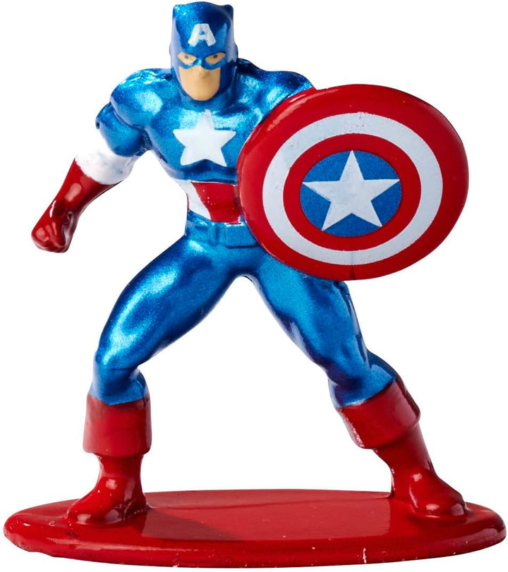 Jada Toys Marvel Avengers Figuren (6 Stück) - Diorama-Set mit 6 Nano-Sammelfiguren aus Metall (Capta