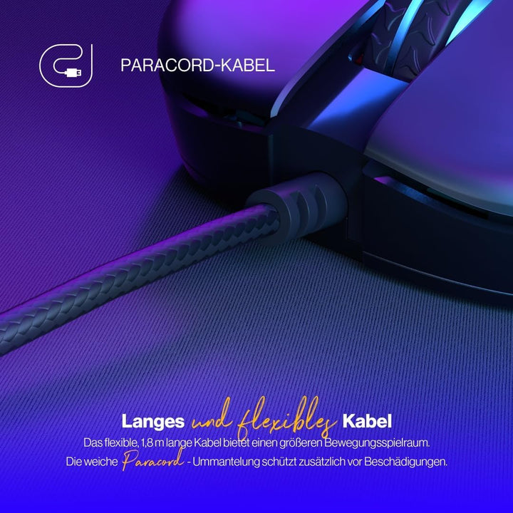 ENDORFY GEM, Leichte Gaming-Maus, Leichte Gaming-Maus (67 g), PixArt PMW3325 Sensor, 8000 DPI, Kailh