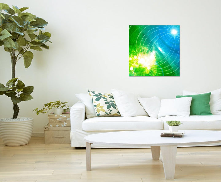 Paul Sinus Art Modernes Wandbild Abstrakt010_60x60cm Abstrakte Kunst Kunstdruck auf Leinwand Zeitlos