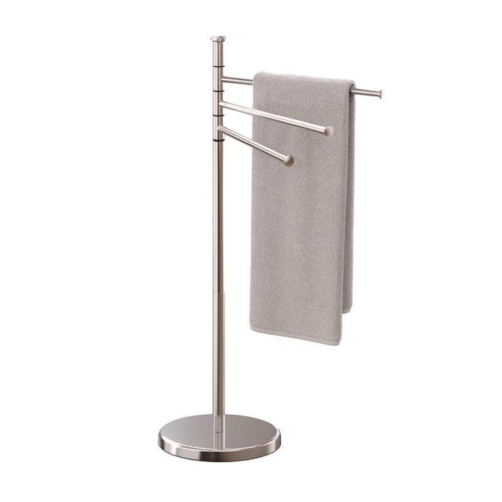 Relaxdays Handtuchhalter, 3 bewegliche Stangen, HBT: 85,5 x 42 x 22 cm, Edelstahl, Badezimmer, Handt