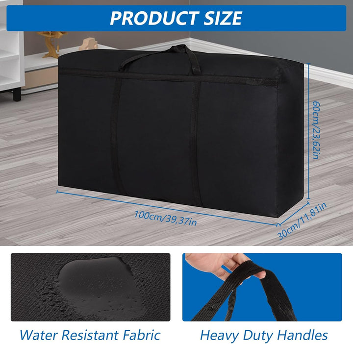 DAJAVE 4 Stück 180L Super Gross Aufbewahrungstasche 600D Oxford Heavy-Duty Belastbare Tragetasche Mi