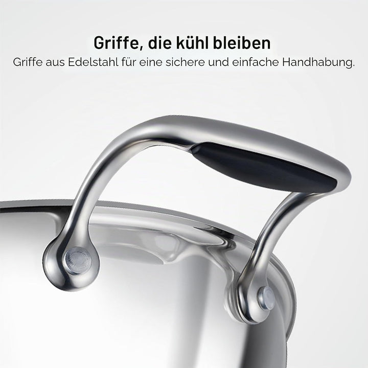 Stahl Triply Edelstahl Tasla mit Deckel I Triply Edelstahl-Kochgeschirr I Tri Ply Tasla Kadai mit In