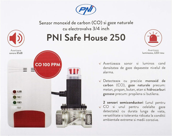 PNI Safe House Dual 250 Kit mit 2 Sensoren und 3/4 Zoll Magnetventil