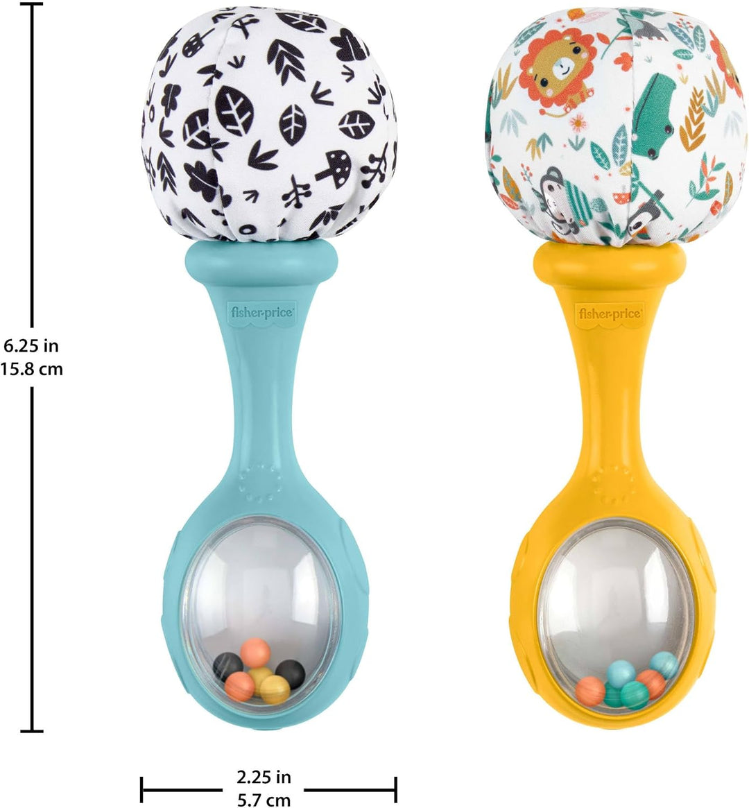 Fisher-Price Babys Rumba-Rasseln, Rasseln für Babys sensorische Spielzeuge für Neugeborene Babys ab