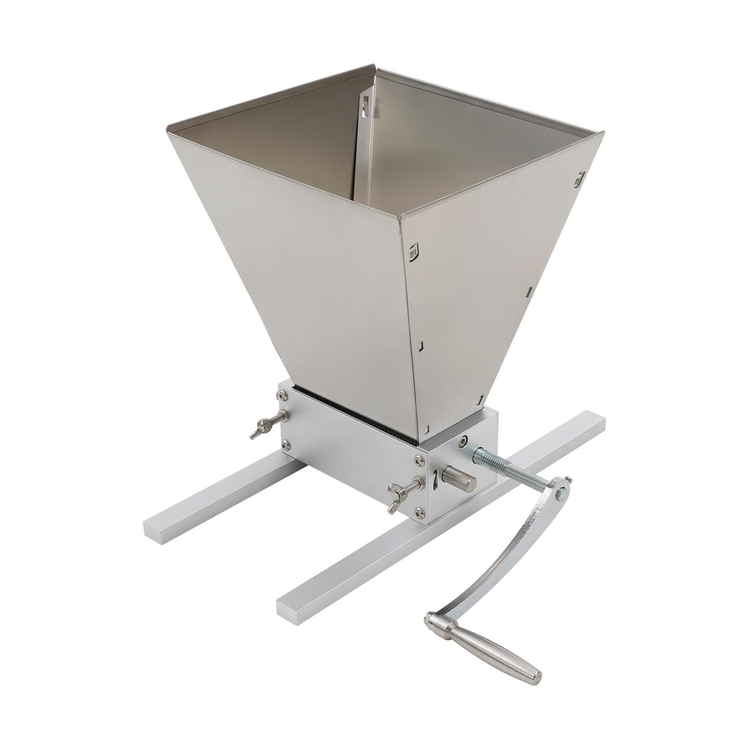 4L Manuelle Getreidemühle, Edelstahl 0-2.5MM Verstellbar Getreidequetsche Malzmühle Futtermühle mit