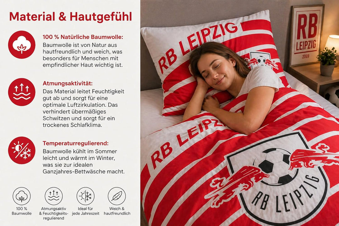 RBL Stripe Bettwäsche-Garnitur 135x200 cm+80x80 Kissenbezug