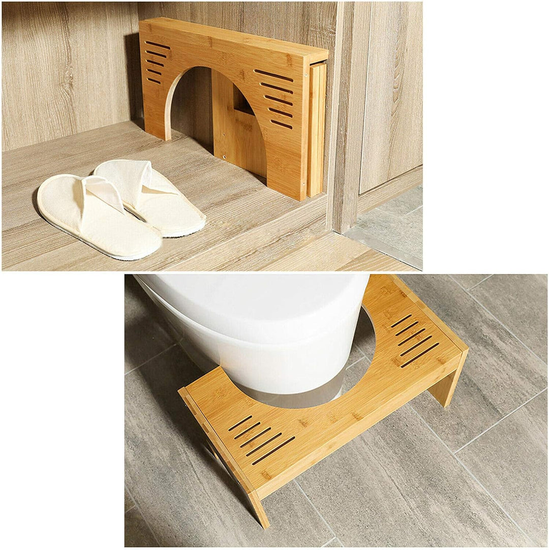 Toilettenhocker, Holz Toilettenhocker Toilettenhilfe Fussstütze mit Einstellbarer Höhe Toilettenhock