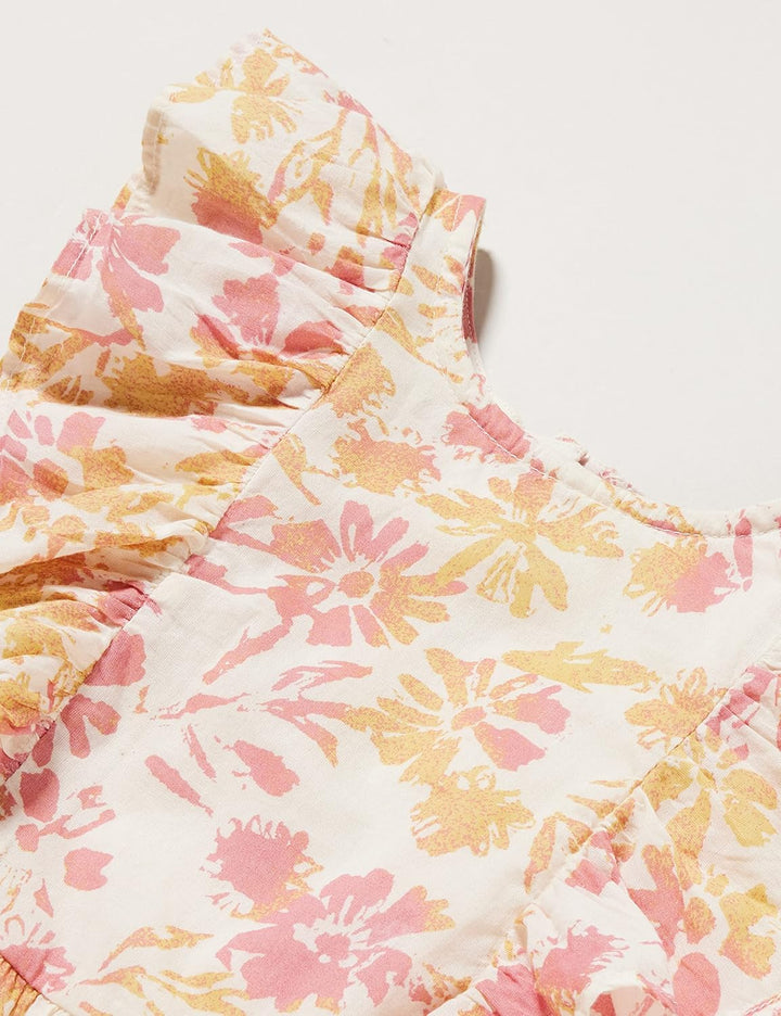 Noa Noa Baby-Mädchen Emilinnm Dress 62 Print Offwhite/Rose/Yellow, 62 Print Offwhite/Rose/Yellow