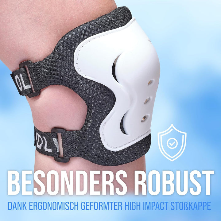 Apollo Schoner Set für Kinder, Knie und Ellenbogenschützer Kinder und für Handgelenk, Protektoren Ki
