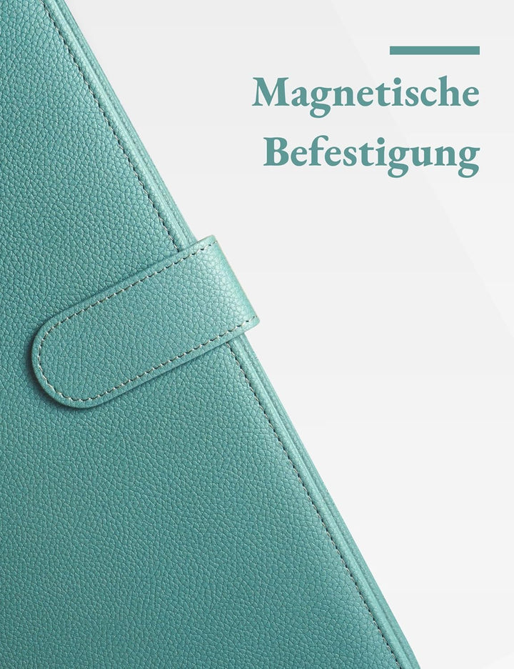 Mymazn Klemmbrett A4 mit Deckel, Mappe A4 Schreibmappe Klemmbrettmappe, PU-Leder Konferenzmappe A4 m