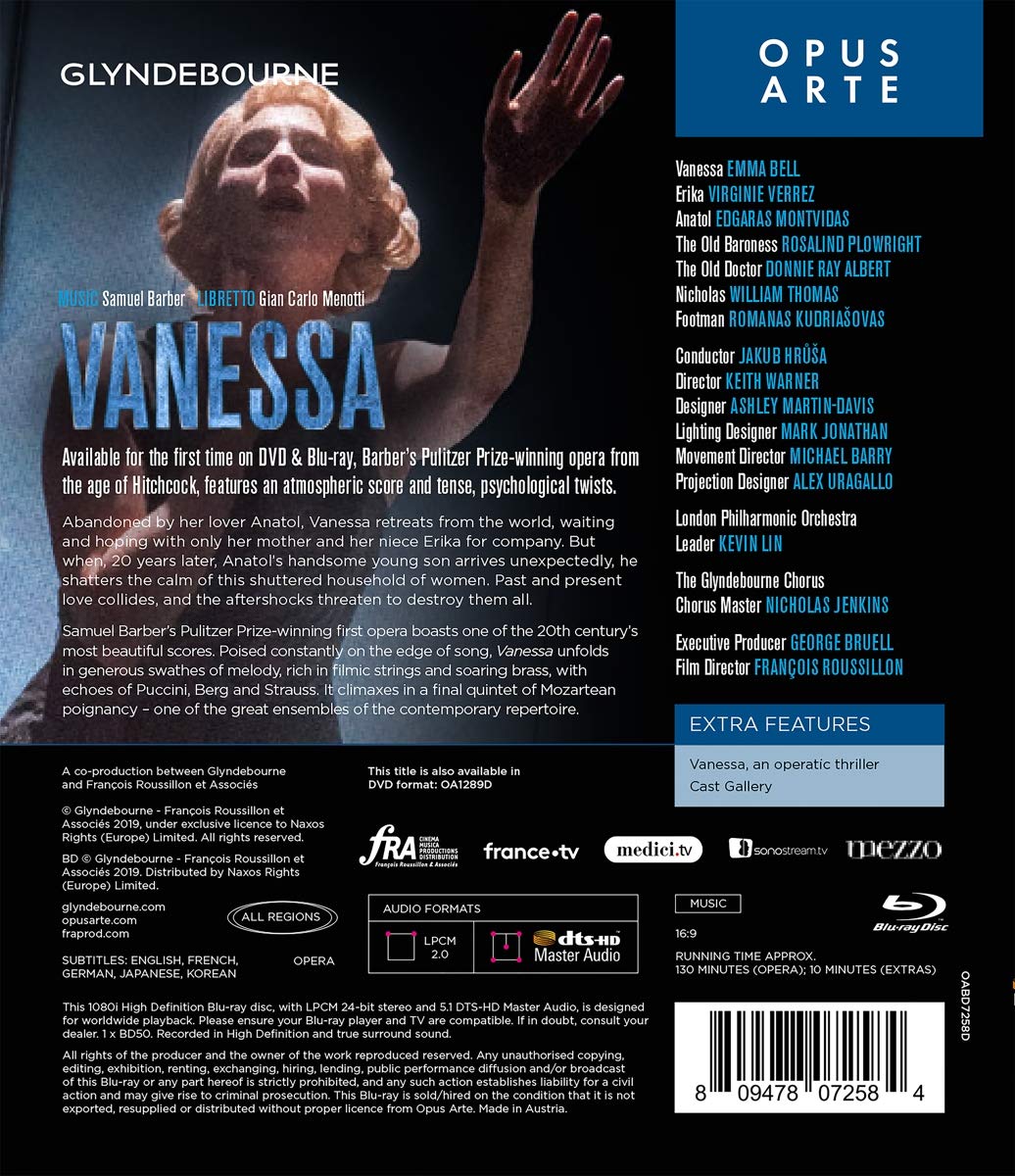 Samuel Barber: Vanessa (Glyndebourne), Blu-ray
