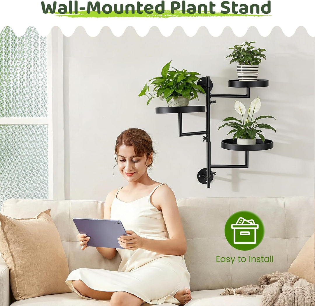 Wandbehang Pflanzenständer Set, Blumenständer für Draussen, Plant Stand Indoor Outdoor, Pflanzenrega