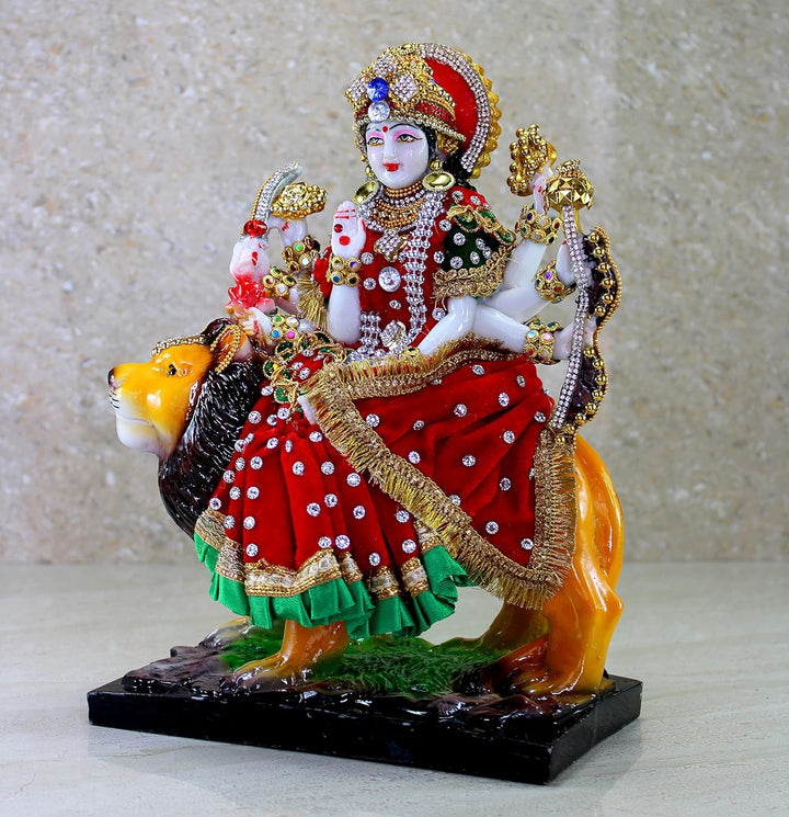 eSplanade Resin Maa Durga MATA Rani Sherawali Murti Idol Statue Sculpture (1561APC), 1561APC
