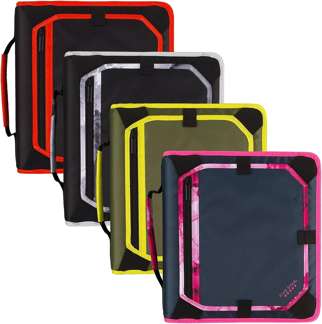 Five Star Reissverschluss-Ordner, 5,1 cm, 3-Ring-Ordner, Erweiterungsplatte, langlebig, Farbe für Si