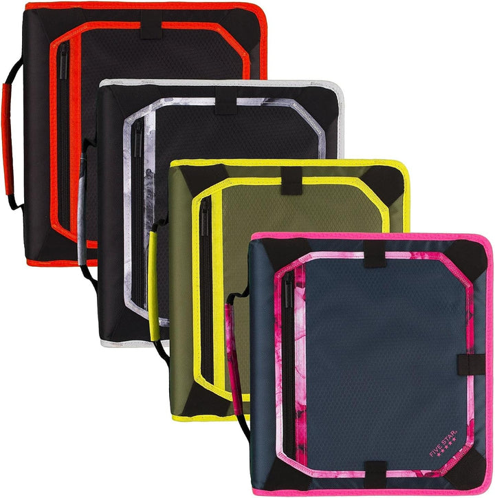 Five Star Reissverschluss-Ordner, 5,1 cm, 3-Ring-Ordner, Erweiterungsplatte, langlebig, Farbe für Si