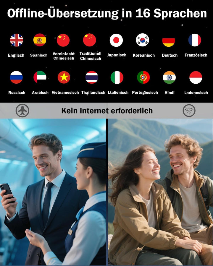 Wooask Sprachübersetzer Ohne Internet, Übersetzer Gerät Testsieger, Translator W12 Übersetzer Echtze