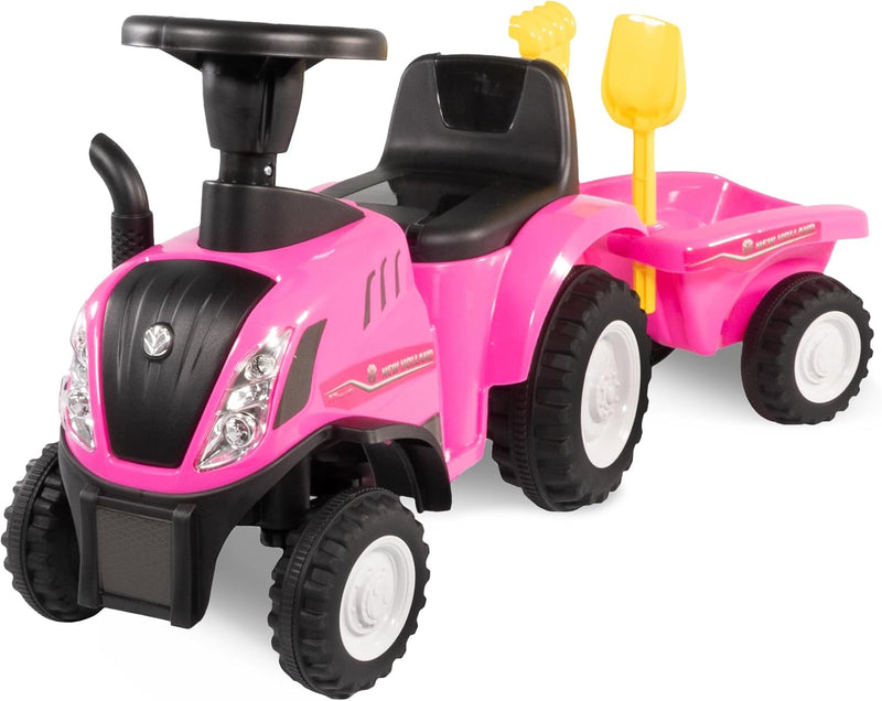 Rutschauto Traktor New Holland ab 1 Jahr | Kinderauto mit Anhänger | Rutschfahrzeug mit Schaufel und