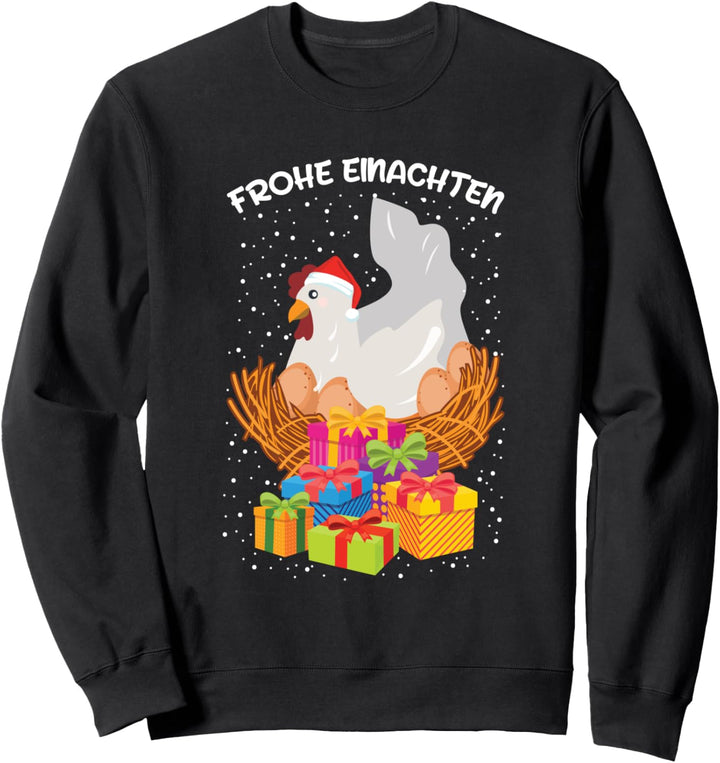 Frohe Einachten Huhn Weihnachten Hühner Landwirt Bauer Sweatshirt