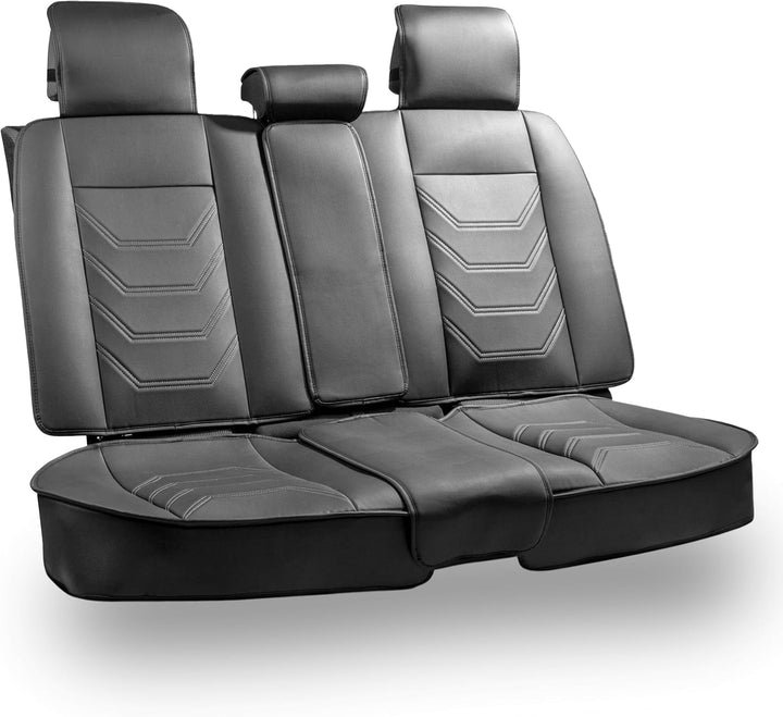 WALSER Premium Sitzauflage Auto Rückbank Kimi schwarz/grau, Vergleichssieger Auto Sitzauflagen, Auto