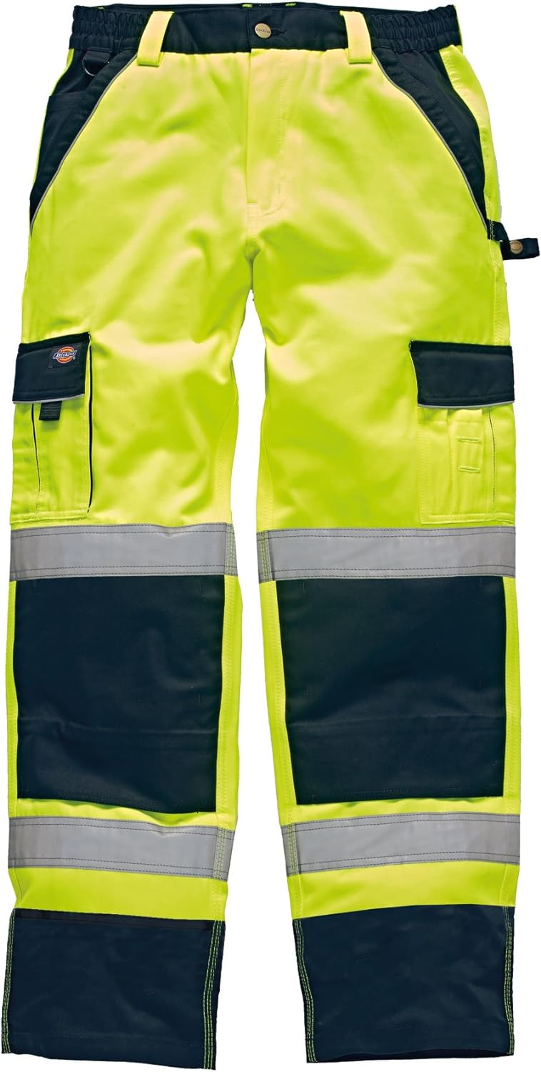 Dickies IN Hi-Vis Bundhose, 44, gelb, SA30035 44 Gelb-dunkelblau, 44 Gelb-dunkelblau