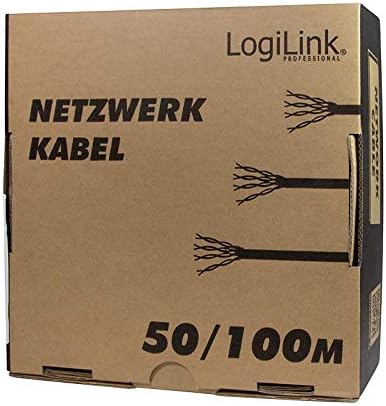 LogiLink CQ1100U Installationskabel Kat.5e Cu U/UTP PrimeLine in grau 100 m