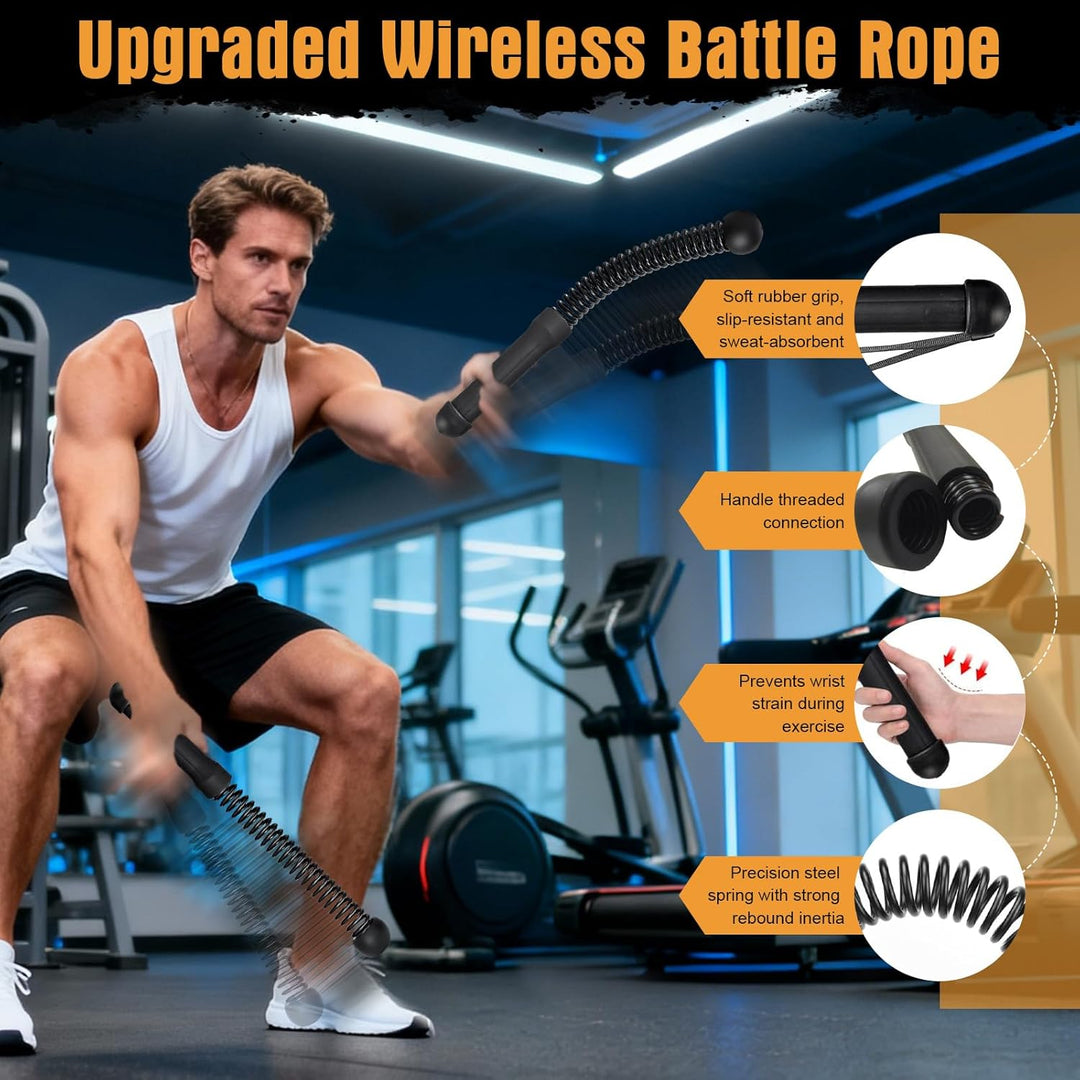 2 Stück Battle Ropes Ohne Seil,Gewichtete Ropeless Battle Ropes,Tragbare Gewichtete Seile Ohne Seil,