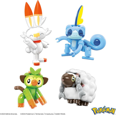 MEGA Pokémon Trainerteam - Pikachu, Bisasam, Glumanda, Schiggy, Hopplo, Chimpep, Memmeon und Wolly u