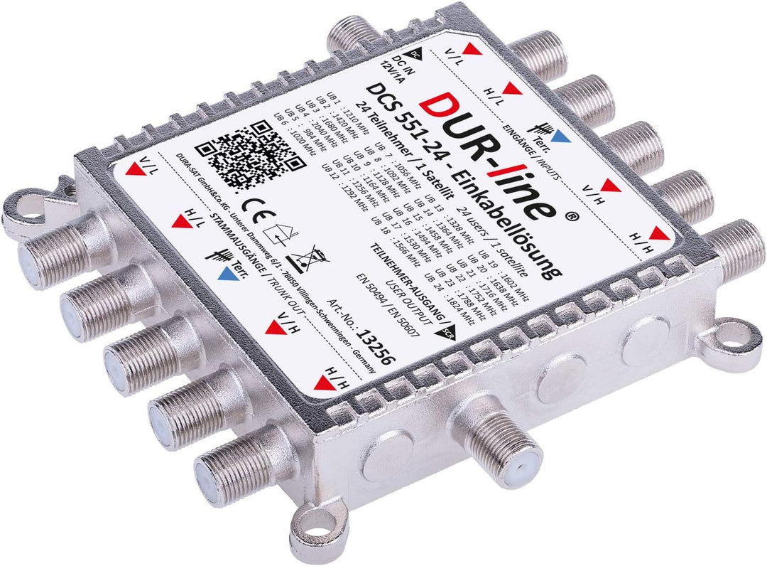 DUR-line DCS 551-24 - preiswerte Einkabellösung für 24 Teilnehmer für Quattro LNB - 1 x 24 SCR/DCSS