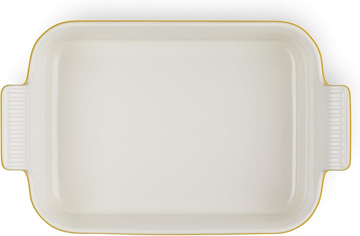 Le Creuset Rechteckige Auflaufform Tradition aus Steinzeug, 26 cm, 2.4 Liter, Nectar, 71102266720001