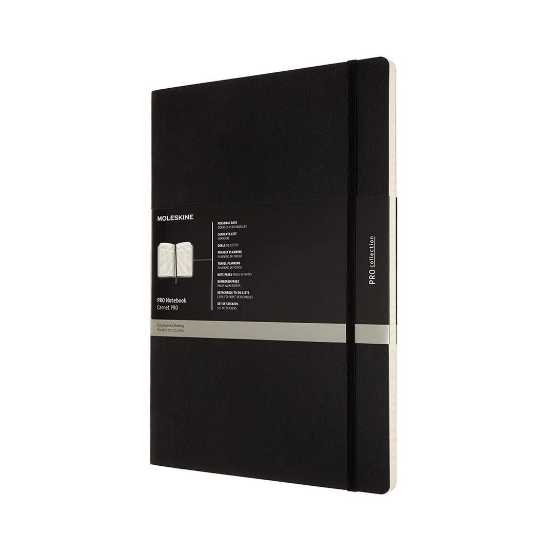 Moleskine - Pro Notebook, Perfektes Notizbuch für die Arbeit - Softcover mit Elastischem Verschluss